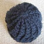 Adult Crocheted Beanie Style Hat. Spiral Divine..