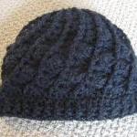 Adult Crocheted Beanie Style Hat. Spiral Divine..