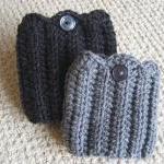 Crochet Boot Cuffs With Button. Stylish Boot..