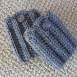 Crochet Boot Cuffs With Button. Stylish Boot..