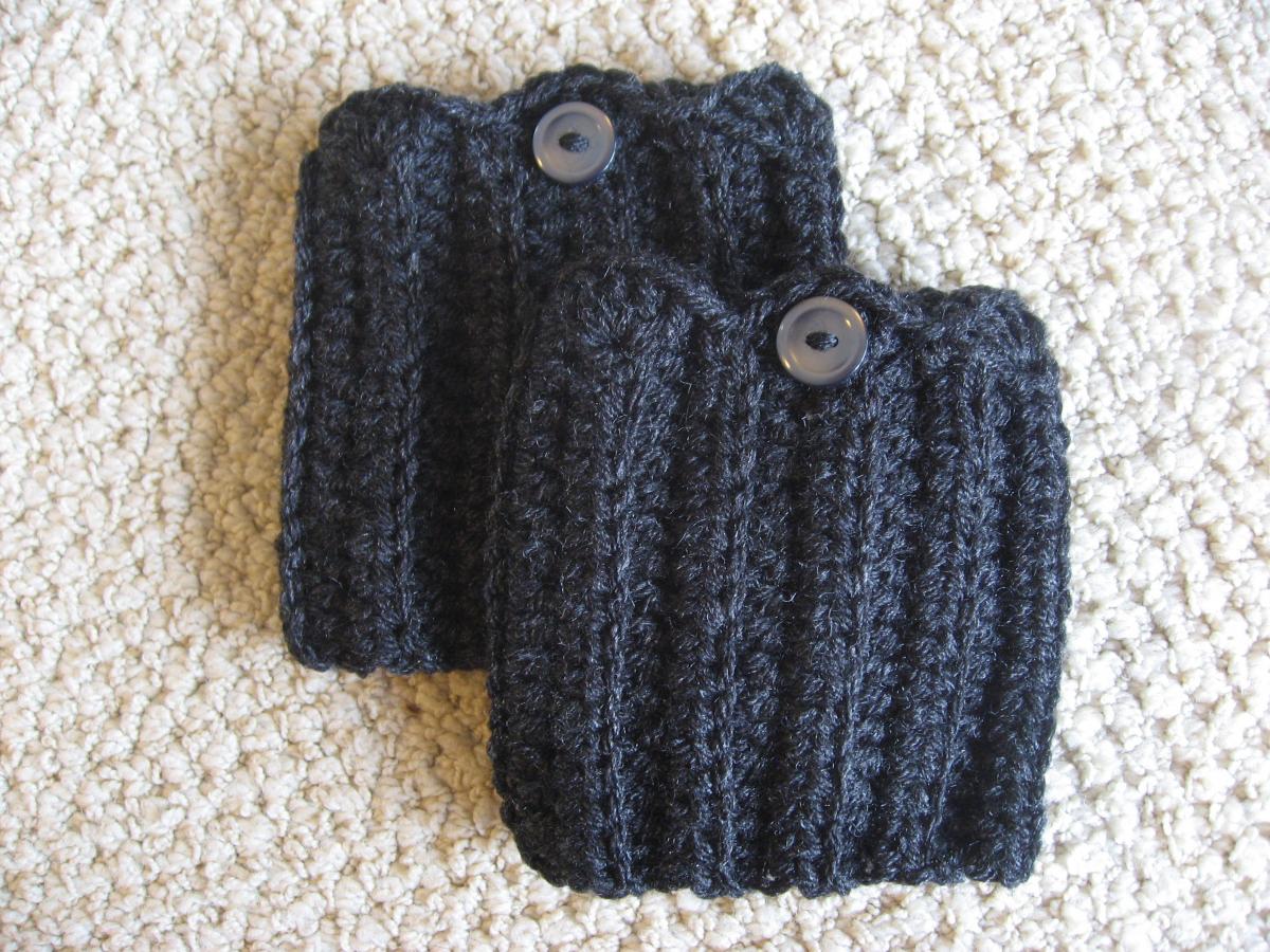Crochet Boot Cuffs With Button. Stylish Boot Topper. Choose Your Color.